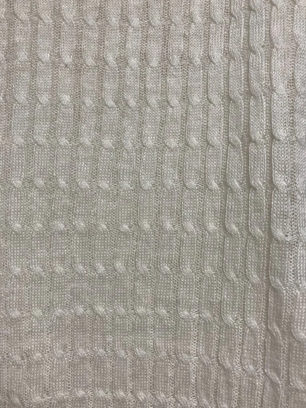 J. Crew Linen Cable Knit Sweater Minimalist Preppy Ivory lightweight Coastal XS